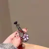 Novo Grampo de Cabelo Pipa com Flor Roxa Estilo Chinês com um Prendedor Bico de Pato Antigo de Alto Padrão e Requintado para Franja Lateral e Cabelos Finos
