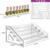 Estante de Almacenamiento para Cosméticos de Escritorio Multicapa Acrílico Caja de Almacenamiento para Productos de Cuidado de la Piel Escalera Organizador de Bandeja para Labiales y Sombras de Ojos