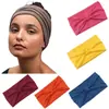 Faixa de Cabelo Esportiva de Algodão para Mulheres AliExpress Cor Sólida Nó Amarrado Faixa de Cabeça Larga Capuz Faixa de Cabelo Elástica