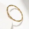 Pulseira de aço titânio mais vendida para mulheres na Europa e América, pulseira de bambu com óleo pingado feita à mão que não desbota, joias de tendência para atacado transfronteiriço