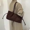 Bolsa Tote Casual da Moda de Grande Capacidade para Mulheres 2026 Novo Estilo de Inverno Versátil para o Dia a Dia Bolsa de Ombro Única Bolsa Grande