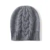 Gorro de Punto Grueso Cálido de Moda Casual para Mujer, Color Sólido, Tejido de Cable, Nuevo Estilo Otoño/Invierno 2026, Cachemira de Alta Gama
