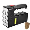 Nova lanterna solar recarregável USB forte super brilhante 8 cabeças levou lanterna portátil Searchlight long shot
