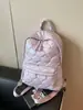 Mochila de Algodón de Gran Capacidad para Mujer 2025 Nuevo Estilo Simple Moda Casual Bolso Escolar Mochila Popular de Estilo Nicho