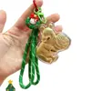 Popular Oro Puro 999 Más Vendido Llavero Colgante de Winnie the Pooh de Oro Colgante para Bolso de Teléfono Móvil Llavero Recuerdo