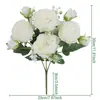 Ramos de Flores Artificiales de Peonía Transfronterizos, Arreglos Florales para Decoración del Hogar, Flores para Bodas, Flores Artificiales al por Mayor