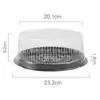 Caixa para bolo de 8 polegadas oito polegadas redonda doméstica chiffon multicamadas aniversário plástico transparente descartável caixa de embalagem atacado