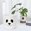 Cesta de armazenamento redonda feita à mão com desenho de urso, acabamento de mesa, cesta de armazenamento em estoque, geração 1451