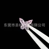 Pendientes de Mariposa de Aleación de Titanio F136 con Cinco Diamantes y Tachuelas para Cartílago Auricular con Circonita 5A, Joyería para Piercing Labial con Rosca Interna de Titanio G23