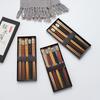 Palillos traje hogar una caja de cinco pares de palillos de madera traje palillos de madera vajilla palillos de madera vajilla japonesa palillos con cabeza de cobre