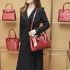 Bolsa Tote Vermelha Texturizada de Luxo para Mulheres, Nova Bolsa Versátil para Casamento de Noiva, Nova Bolsa de Mão Estilo Chinês, Bolsa de Mãe, Tendência