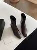 Botas Cortas Ajustadas de Cuero Suave Elástico con Punta Fina, Altura Interior de 5 cm, Tacón de Cuña, Cierre Trasero, Para Figuras Pequeñas Adelgazantes, Mujer, Otoño Invierno