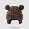 Gorro para bebé para niños, gorro de punto para bebé, gorro de lana, gorro cálido de invierno para niños, gorro con orejeras para niñas, a prueba de viento para otoño e invierno