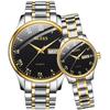 Fabricante de relojes marca Oulishi entrega de una pieza venta caliente reloj de pareja luminoso doble calendario reloj de hombre reloj de hombre