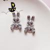 Grande chapeamento de prata broca urso coelho cão borboleta jóias acessórios diy buraco sapatos acessórios material atacado