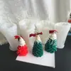 Navidad Árbol de Navidad Campana de Navidad molde de silicona de azúcar DIY chocolate gota de pegamento aromaterapia molde de yeso vela