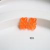 Bonito urso dos desenhos animados translúcido geléia cor resina meia pílula patch acessórios diy brincos jóias material atacado