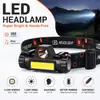 Linterna LED Multifunción Recargable por USB Portátil Electromagnética Cob Luz de Trabajo para Montañismo y Pesca, Montada en la Cabeza y Recargable