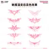 Pegatinas de Tatuaje Sensibles a la Temperatura Combinadas de Súcubo con Forma de Corazón, Duraderas Impermeables, Se Calientan y se Vuelven Rosas, Decoración Sexy para el Abdomen, Pecho y Piernas de las Chicas