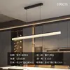 Lámpara Colgante LED Minimalista Moderna, Lámpara Colgante de Tira Larga para Sala de Estar, Barra de Bar, Comedor, Lámpara Colgante Tipo Línea de Pesca Lineal