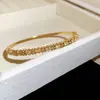 ¡Oro Rosado! Pulsera de Círculo Completo de Diamantes, Estilo de Moda de Nicho, Joyería de Lujo Ligero de Gama Alta, Accesorio de Moda Versátil para Mujeres