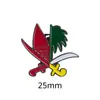 Emblema Nacional Saudita Insígnia Adesivo para Celular Padrão Palmeira e Cimitarra Insígnia de Metal Presente Comemorativo Fonte de Fábrica Transfronteiriça