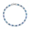 Pulseira Colorida de Camada Única com Zircônia Olho Grego, Design Ins Europeu e Americano, Joia de Strass