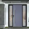 Puerta de Vidrio de Entrada de Aluminio Fundido Puerta Principal de Villa Puerta de Entrada de Doble Apertura Casa de Campo Autoconstruida Apertura Madre-Hijo Puerta de Entrada Antirrobo