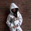 Y2K Unisex Versátil Estilo Europeo y Americano Estampado de Leopardo Bordado de Letras Estilo Callejero Casual Pantalones Largos y Sudadera con Capucha Venta al por Mayor Nuevas Llegadas