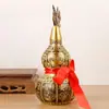 Adornos de Calabaza de Cobre de Ratán Calabaza de Dinero de Latón Calabaza de Apertura Auspiciosa de Deseos Adornos para el Hogar Artesanías Venta al por Mayor