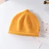 Chapéu de Lã Puro 100% Caxemira Outono/Inverno Novo para Homens, Mulheres e Bebê, Chapéu Estiloso, Chapéu Quente de Tricô Fofo