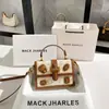 Bolso de Mano de Lujo con Remaches Dropshipping 2025 Estilo Retro Nuevo Bolso Cuadrado Pequeño de Bloques de Color de Gama Alta Venta al por Mayor