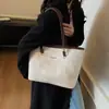 Bolsa Tote Casual de Gran Capacidad para Mujer 2025 Nueva Versátil Retro Bolso de Hombro Popular Estudiante Universitaria Bolso para Ir a Clase