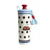 Copo isolado de grande capacidade em aço inoxidável 316 para meninas, modelo novo, copo de café para manter o frio, portátil, copo de água com canudo de aparência elegante