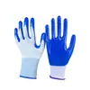 Luvas de nylon resistentes ao desgaste e antiderrapantes com nitrila para trabalho em canteiro de obras, luvas de segurança de trabalho respiráveis e resistentes a óleo