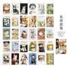 Café Gato Fofo Estilo Japonês Criativo Adorável Comida para Pets Cartão Postal Ins Cartão de Cumprimentos Escrito à Mão Cartão de Decoração de Parede