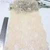 Tecido de Renda Elástica com Padrão de Fio Cor de Damasco Francês Tang Long para Roupas, Lingerie, Vestidos de Noiva, Acessórios DIY, Acabamento de Renda