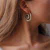 Pendientes de engranajes exagerados europeos y americanos para mujer, estilo étnico vintage, con espirales y aleación antigua.