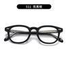 Óculos Tvr Japoneses Feitos à Mão em Tartaruga, Acetato Bicolor Preto e Branco Liso, Armação de Titânio Puro