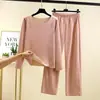 Conjunto de ropa interior térmica de cuello redondo para mujer, nuevo modelo de otoño e invierno, hecho de terciopelo alemán con forro polar cepillado de doble cara, engrosado, talla grande, top de otoño de dos piezas