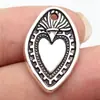 28X17Mm 2.9g Pingente de Coração Gótico Prata Antiga Acessórios DIY para Exportação Item Quente Transfronteiriço
