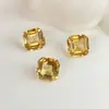 Zircônio Laranja Rosa Corte Asscher 5A Pedra Solta Cabochão Quadrado Gema Fábrica Atacado Acessórios para Joias