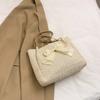 Bolso de Paja de Diseño Nicho para Mujer de Gran Capacidad Personalizado Hermoso Estilo Occidental Casual Lazo Hombro Tote
