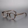 Óculos de estilo retrô japonês para homens e mulheres, vint0ga de armação redonda, pino de moda e personalidade, podem ser equipados com lentes planas com grau.