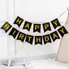 Banner de Navidad, Bandera, Suministros para Banderas Colgantes, Bandera de Cola de Pez con Lámina Dorada, Fiesta, Letras de Feliz Cumpleaños, Decoración de Fiesta Temática