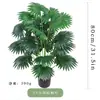 Árvore Simulada, Palmeira, Folha de Palmeira Leque, Planta Verde Simulada em Vaso, Paisagismo Residencial, Decoração de Interiores, Enfeites de Plantas Artificiais