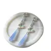 Novos brincos de gota d'água com borboleta azul estilo chinês, brincos longos ultra-etéreos, acessórios estilo antigo para Hanfu
