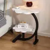 Mesa auxiliar floral para el hogar, independiente, móvil, para sala de estar, al lado del sofá, dormitorio, balcón, mesa de café simple para el ocio