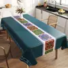 Toalha de mesa estilo étnico, impermeável, à prova de óleo, lavável, resistente ao calor, luxo leve, toque de alta qualidade, toalha de mesa retangular boêmia
