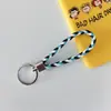 Chaveiro de corda de couro trançado com detalhes chaveiro de casal chaveiro de carro pequeno presente chaveiro colorido atacado